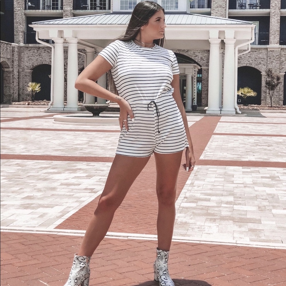 Striped romper